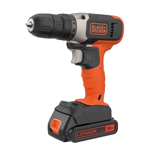 18V Cordless Drill Driver With 1.5Ah Battery & 400mA Charger